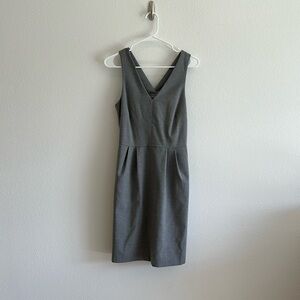 Banana Republic Grey Work Dress Bow Detail